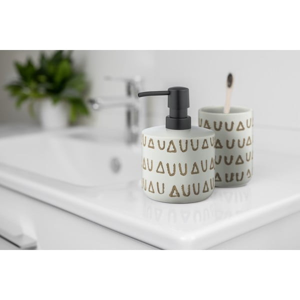 Бежова керамична чаша за четки за зъби Avila - Wenko-image-4