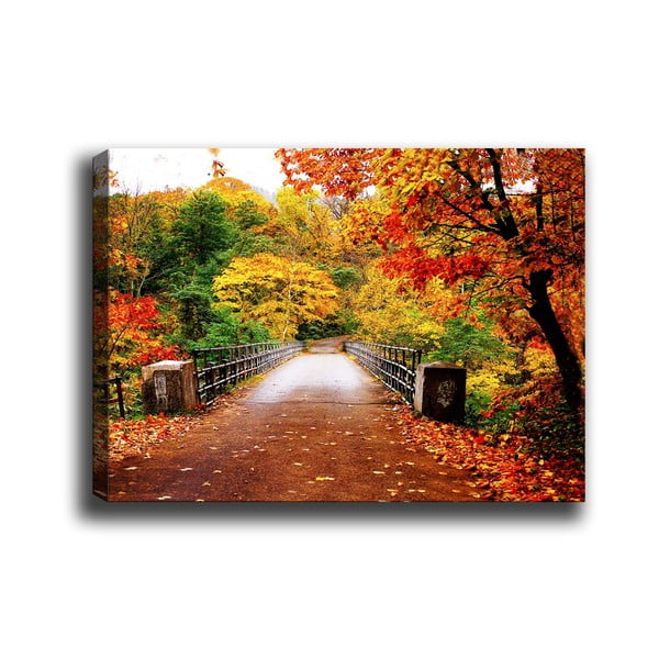 Живопис , 70 x 50 cm Autumn Bridge - Tablo Center