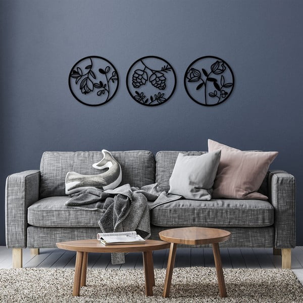 Метална декорация за стена Floral - Wallity-image-3