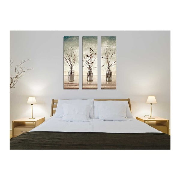 Картина за стена от 3 части върху платно Вази - Wallity-image-1