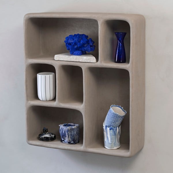 Светлосив двуетажен рафт от камък Art Studio - Mette Ditmer Denmark-image-3