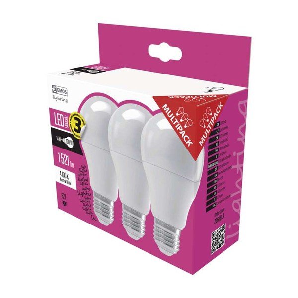 LED крушки в комплект от 3 броя E27, 100 W, 230 V - EMOS-image-1
