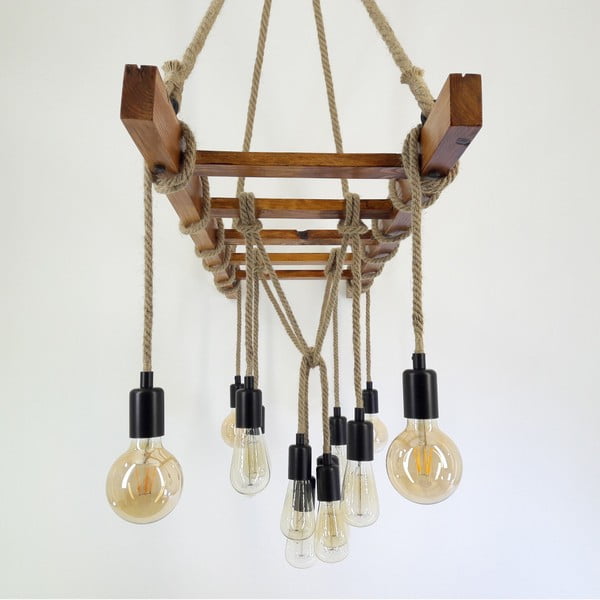 Таванна лампа от масивен бор Merdiven - All Design-image-2