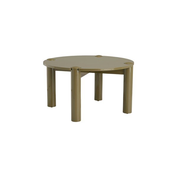 Кръгла масичка за кафе от МДФ в цвят каки ø 80 cm Pussel – Ellos Home-image-2