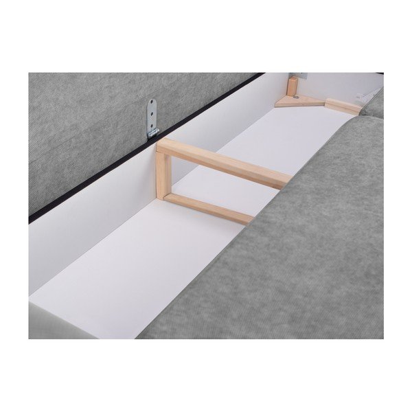 Сив триместен разтегателен диван с място за съхранение Амстердам, 231 x 98 x 95 cm - Cosmopolitan Design-image-4