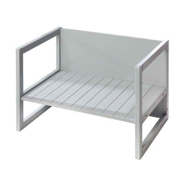 Сива детска пейка Country Style – Roba