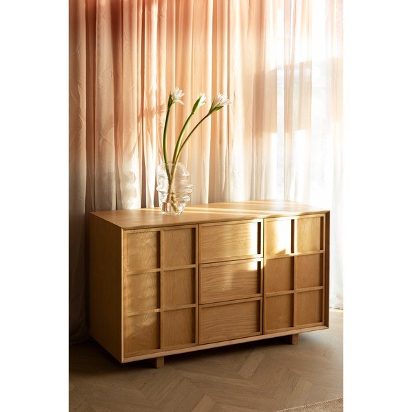 Скрин от масивен ясен в естествен цвят 120x70x45 cm Raster – Zuiver-image-1