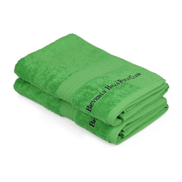Комплект от две зелени кърпи , 137 x 71 cm - Beverly Hills Polo Club