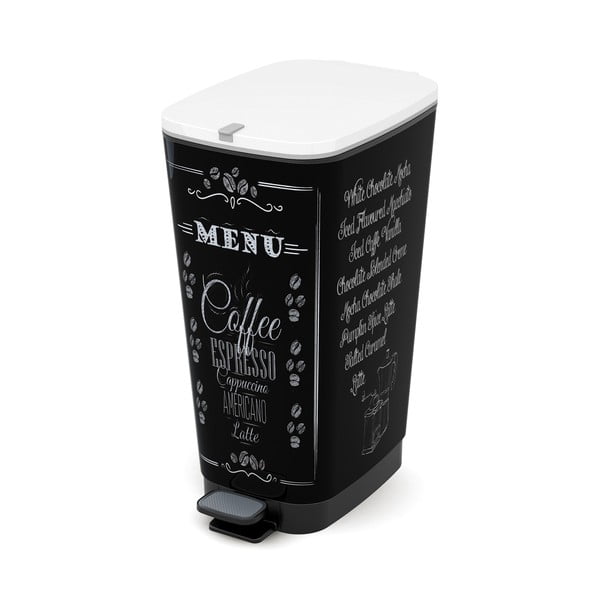 Черно пластмасово кошче за боклук с педал 45 l Chic Bin – KIS