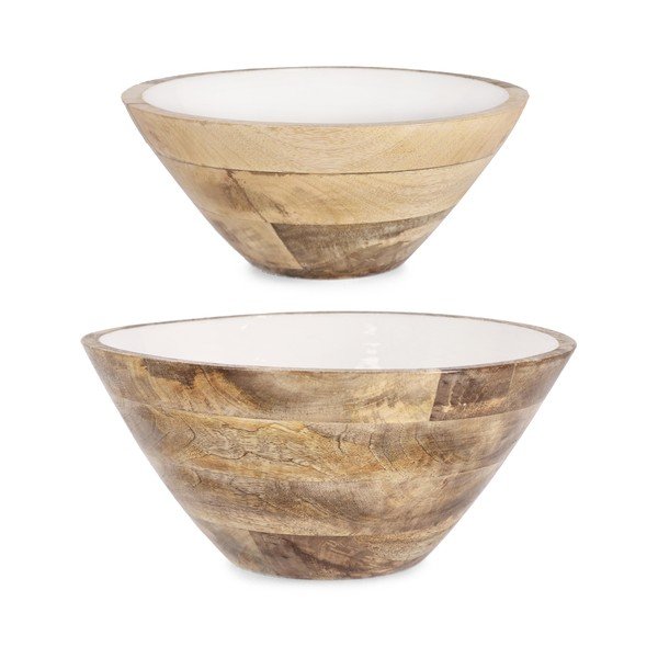 Бели дървени комплект купи 2 бр. ø 30,5 cm Knossos – Yes Everyday-image-1