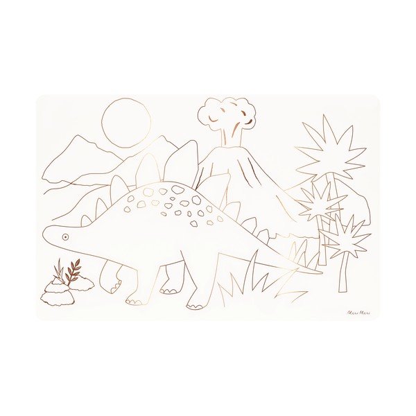 Хартиени подложки за хранене в комплект 8 бр. 28x42.5 cm Dinosaurs – Meri Meri-image-1