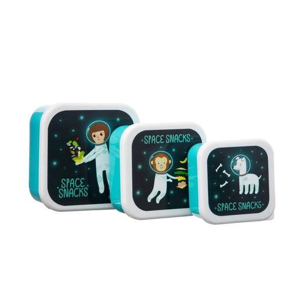 Комплект от 3 детски кутии за обяд Space Explorer - Sass & Belle