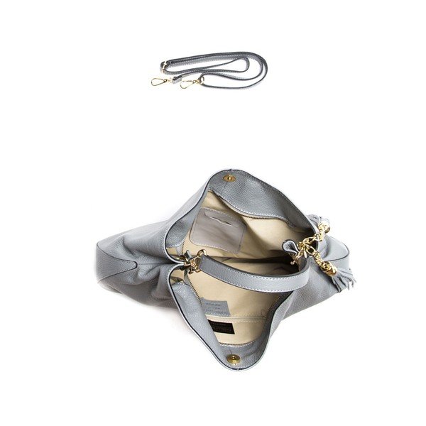 Kožená kabelka Isabella Rhea 1118 Grigio-image-1