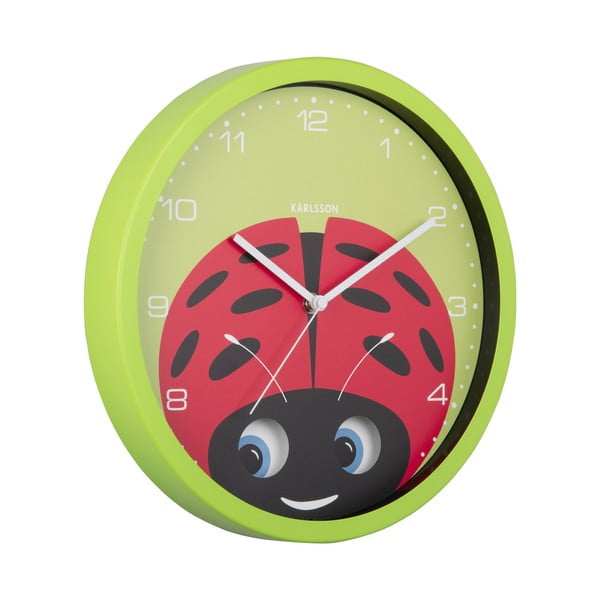 Детски часовник ø 31 cm Peekaboo Ladybug – Karlsson-image-2