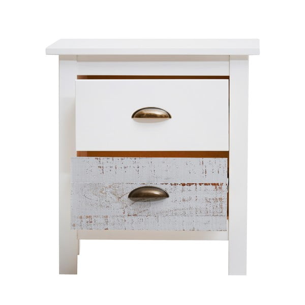 Нощно шкафче в бяло и сиво, 46 x 50 cm Romantica - Marckeric-image-3