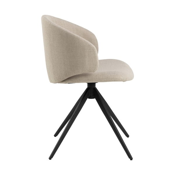 Бежов тапициран трапезен стол с подлакътници Ella – Actona-image-4