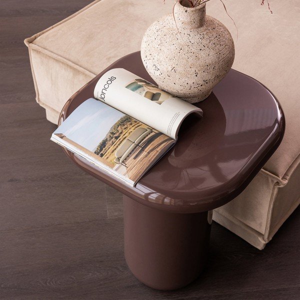 Гланцова странична масичка 50x50 cm Zava – WOOOD-image-1