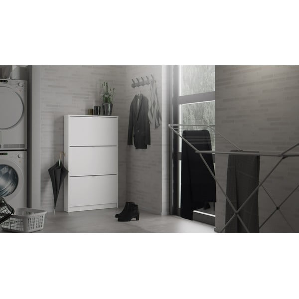 Бяла накланяща се стойка за обувки Shoes – Tvilum-image-1