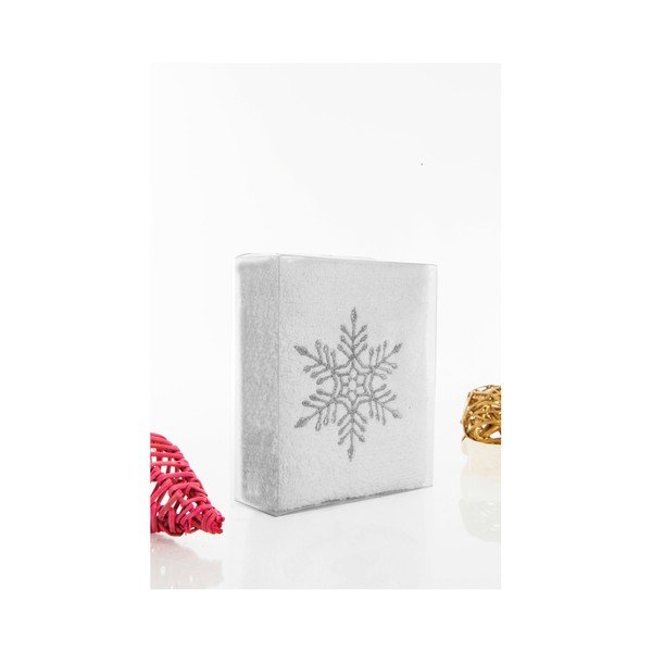 Хавлиена кърпа Christmas Snowflake White, 30 x 50 cm-image-2