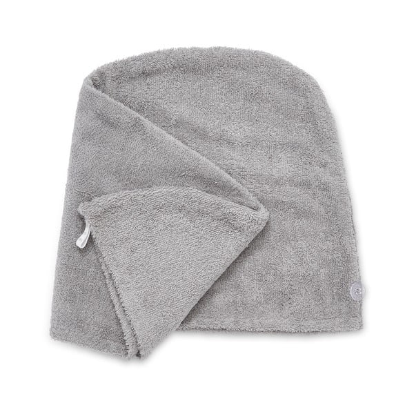 Сиви бързосъхнещи памучни кърпи за коса в комплект от 2 бр. 20x13 cm Quick Dry – Catherine Lansfield-image-2