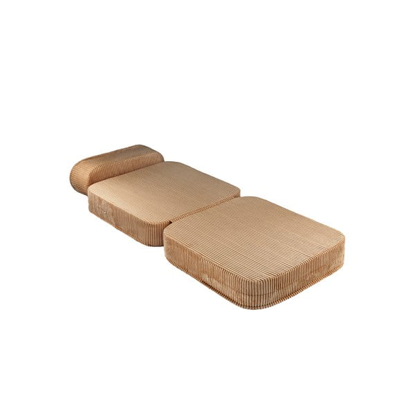 Кафяв детски стол от рипсено кадифе Flip – Wigiwama-image-2