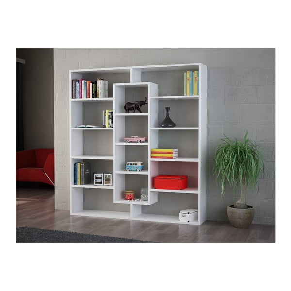 Бяла библиотека Gardo Ample - Wooden Art-image-2