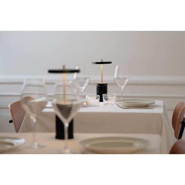 Черна мраморна LED затъмняваща се настолна лампа с метален абажур (височина 25,5 cm) Asteria Move Mini – UMAGE-image-1