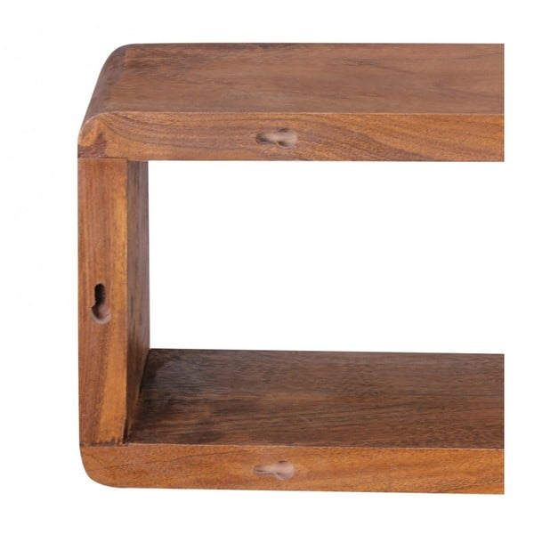 Комплект от 3 стенни рафта от масивна дървесина от шешъм BOHA - Skyport-image-1