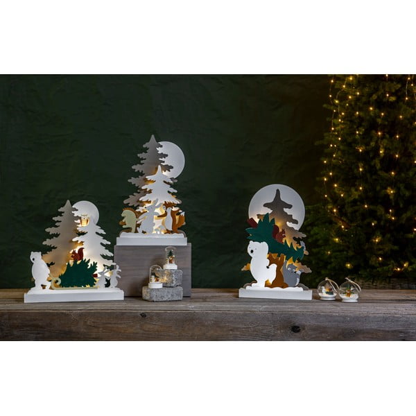 Коледна дървена декорация с LED светлини , височина 44 см Forest Friends - Star Trading-image-3