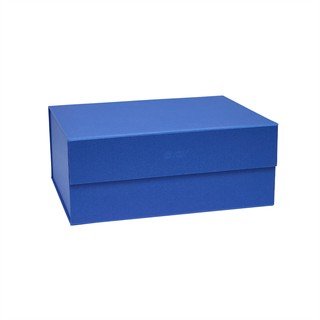 Синя картонена кутия за съхранение с капак 33x25x15 cm Hako – OYOY Living Design