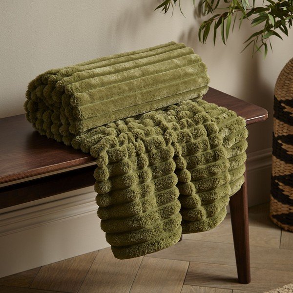 Одеяло от микрофлийс 130x170 cm Cosy Ribbed - Catherine Lansfield-image-1