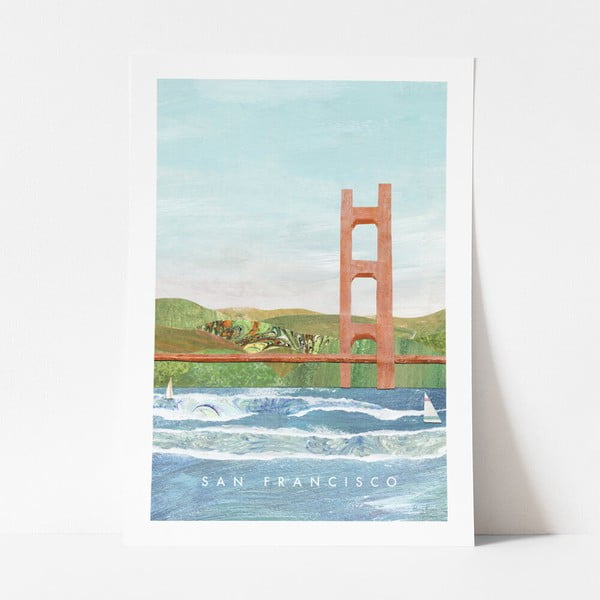 Плакат II, 50 x 70 cm San Francisco - Travelposter
