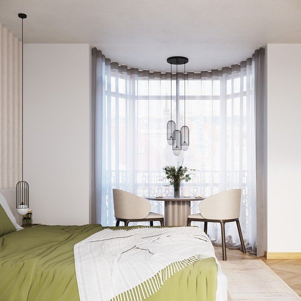 Бяло/черно висящо осветително тяло със стъклен абажур Belinda – Sollux-image-2