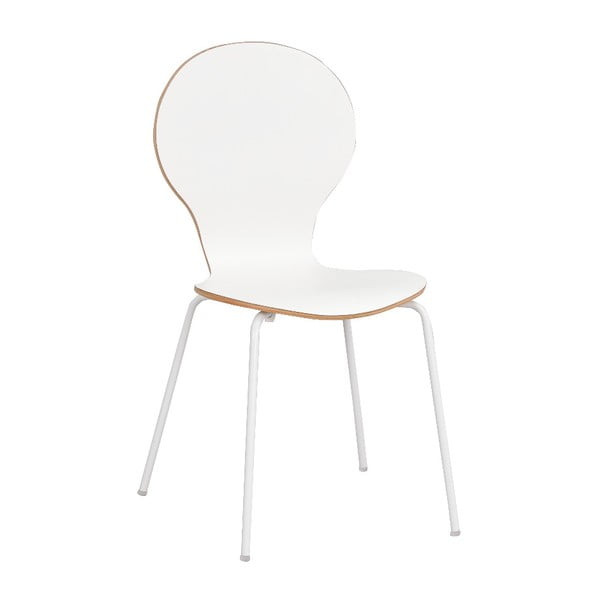 Бял трапезен стол с кафяви елементи Fusion - Rowico