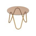 Кръгла странична масичка със стъклен плот ø 50 cm Ventana Round – Leitmotiv