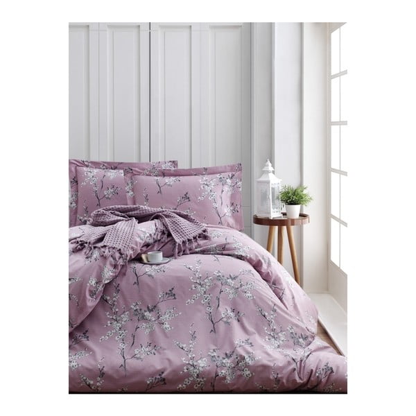 Чаршаф за двойно легло с памучен чаршаф Ranforce Pink, 200 x 220 cm Chicory - Unknown
