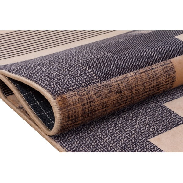 Кафяв и бежов миещ се килим 300x100 cm - Vitaus-image-3