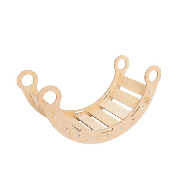 Розова/естествена люлка от масивен бор 39x75x38 cm Montessori – Meowbaby-image-4