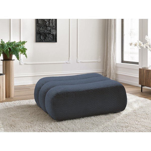 Тъмносиня табуретка  от прежда с примки от букле Azra – Bobochic Paris-image-1