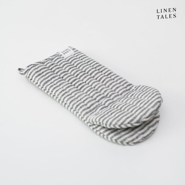 Ленена ръкавица за фурна Thin Black Stripes – Linen Tales