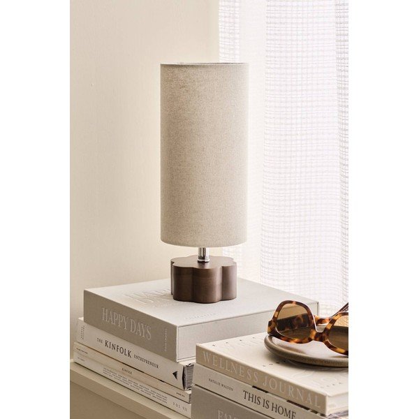 Кафява/бежова ленена настолна лампа (височина 33,5 cm) Joline – Ellos Home-image-2