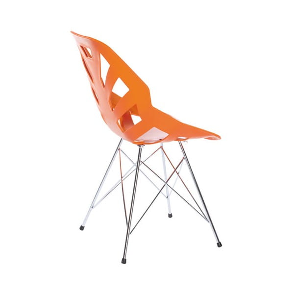 Oranžová židle Ninja, pavoukové nohy