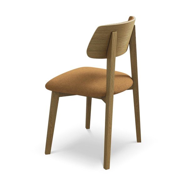 Теракотен трапезен стол от масивна дървесина Niu – Makamii-image-3