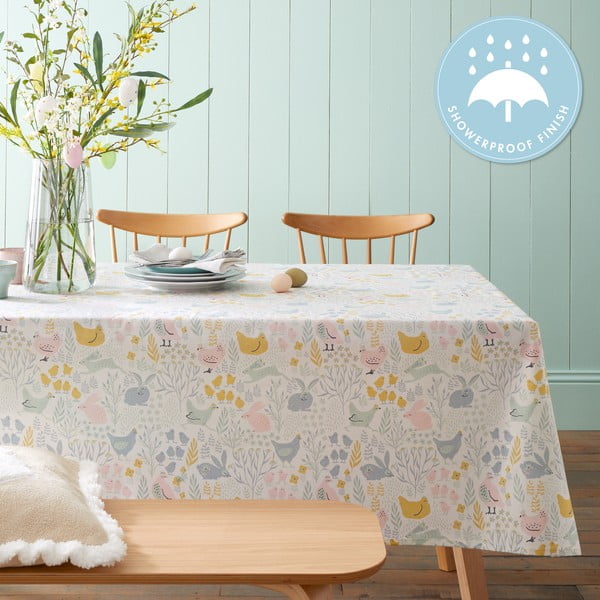 Памучна покривка за маса 137x178 cm Cottage Friends - Catherine Lansfield-image-3