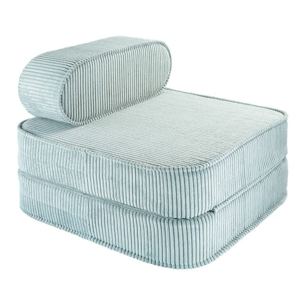 Детски стол от рипсено кадифе в цвят мента Flip – Wigiwama