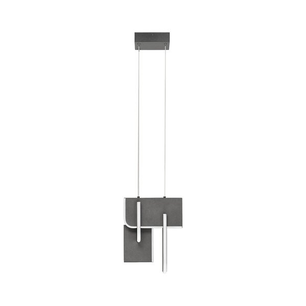 Светлосиво метално LED затъмняващо се висящо осветително тяло Totem – Nova Luce