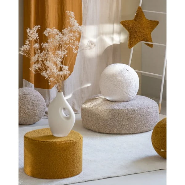 Кремава детска възглавница за диван от букле Ball – Wigiwama-image-3