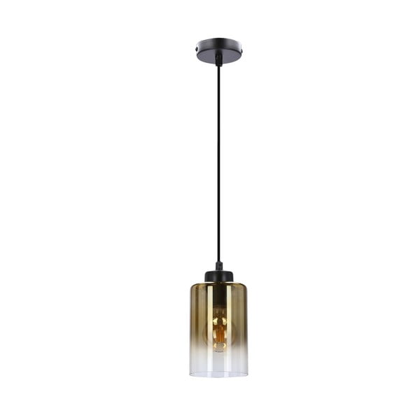 Черна висяща лампа със стъклен абажур ø 10 cm Aspra - Candellux Lighting