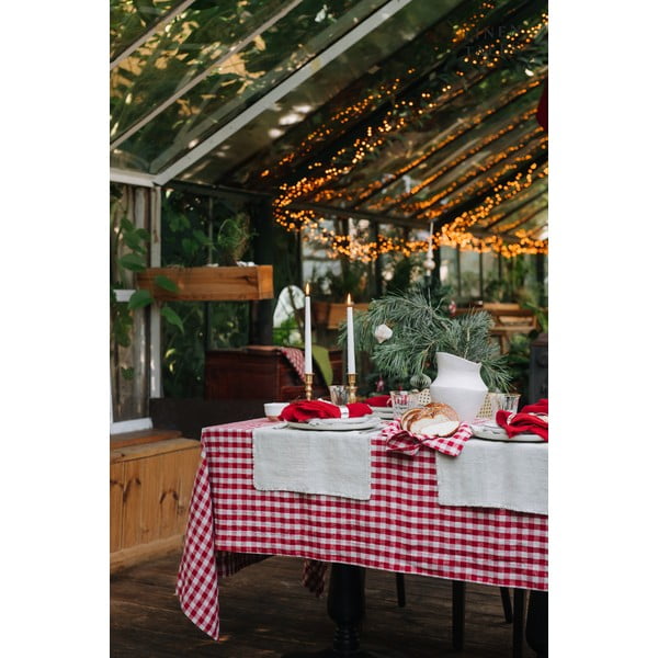 Ленени салфетки в комплект от 2 бр. Red Gingham – Linen Tales-image-2