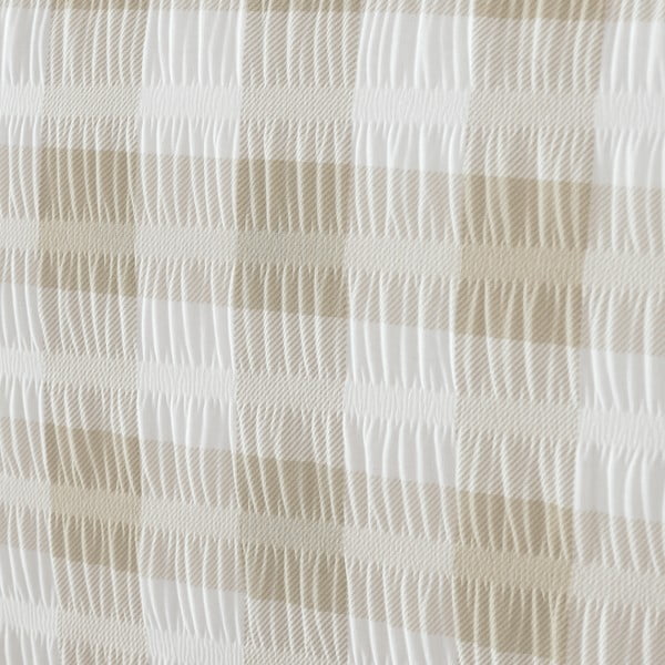 Бяло-бежово единично  крепирано спално бельо 135x200 cm Gingham Check – Catherine Lansfield-image-4